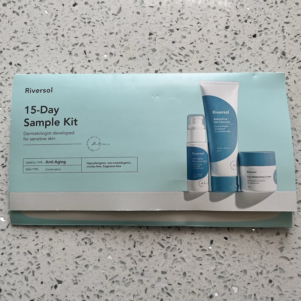 Riversol 15-Day Sample‎ Kit Anti-Aging For Combination Sensitive Skin NEW